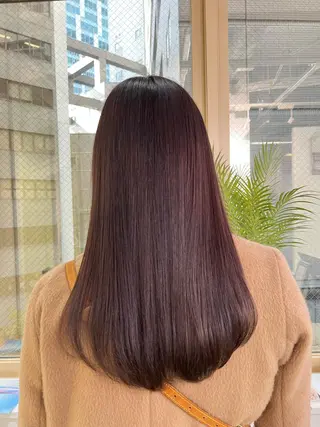 ロング ハイトーン&髪質改善 &韓国エクステ🤎のヘアスタイル