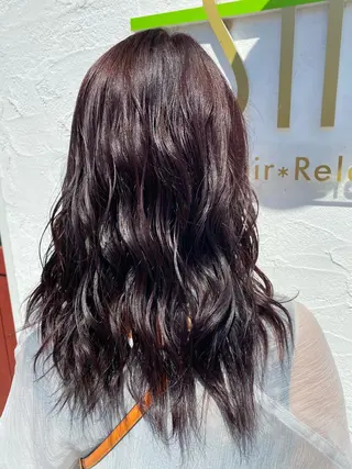 セミロング カラー ヘアアレンジ Design Color🐰アユミのヘアスタイル