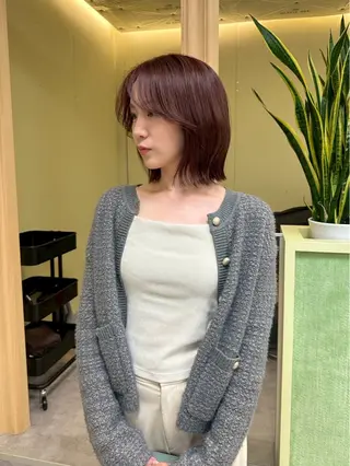 ショート 伶風/ボブ/ ヘーゼルベージュのヘアスタイル