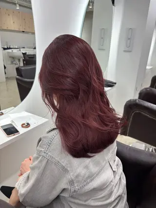 セミロング カラー 韓国ヘア/髪質改善/ レイヤー/ブラウンのヘアスタイル