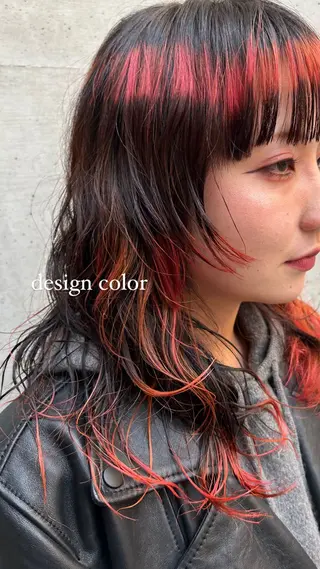 セミロング カラー パーマ ミウラナツサ /レイヤーカットのヘアスタイル