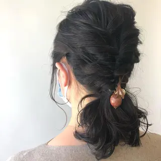 ミディアム ヘアアレンジ 為近日向子🐥暖色 💘顔周りカット🌈のヘアスタイル