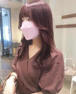 セミロング カラー nakahara madokaのヘアスタイル
