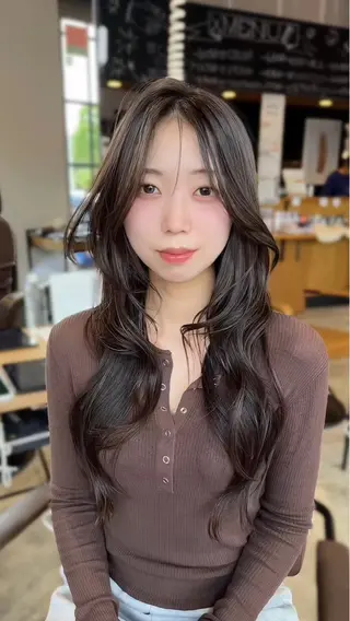 ロング 永田竜一/ 小顔くびれレイヤーのヘアスタイル