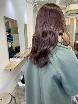 ロング カラー 森貴裕/ベージュ/ パーマ/オリーブのヘアスタイル