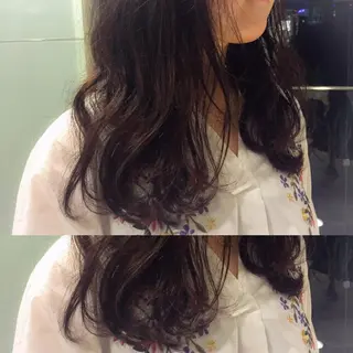 セミロング カラー パーマ stylist/蛯谷 珠里のヘアスタイル