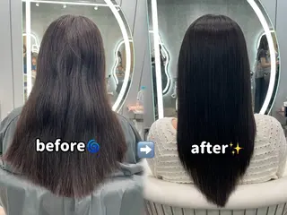 ロング 大宮🤍縮毛矯正 レイヤー🪽なるのヘアスタイル