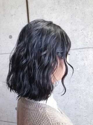 ミディアム カラー 福森 みずきのヘアスタイル