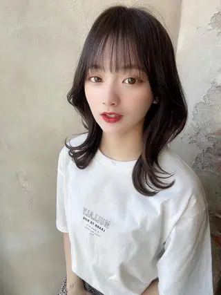 セミロング モテ髪🤍こなれヘア 藤山裕大のヘアスタイル