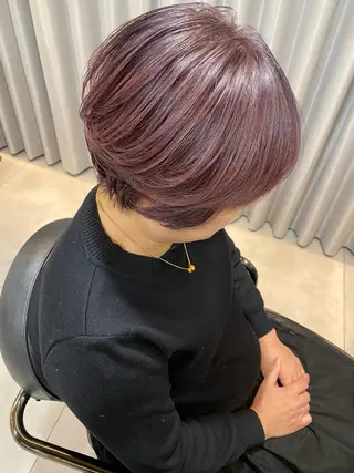 ショート カラー 🩷🍭中津・梅田 エリア🍬💜のヘアスタイル