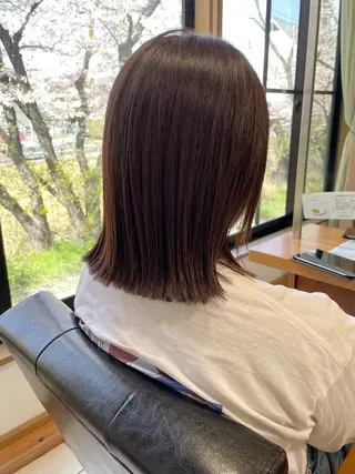 ミディアム 🌿透明感カラー 松本麻里奈🌼のヘアスタイル