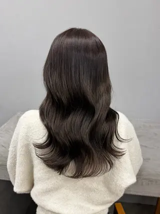 セミロング カラー 愛莉/ラベンダー/ ベージュ/ブラウンのヘアスタイル