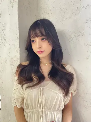 ロング カラー レイヤー/艶カラー /韓国ヘア/高松のヘアスタイル