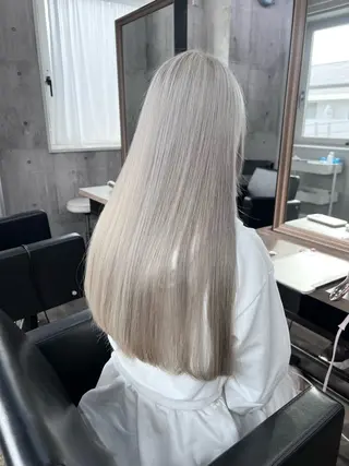 ロング サニーサイド大名 ダブルカラー髪質改善のヘアスタイル