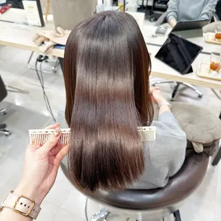 ミディアム ピンク・ラベンダー 艶カラー🍁かえでのヘアスタイル