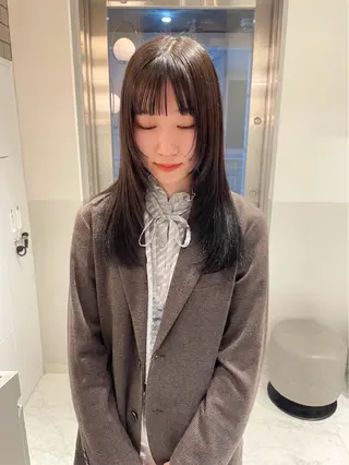 セミロング カラー satsuki 暖色・ブラウンカラーのヘアスタイル
