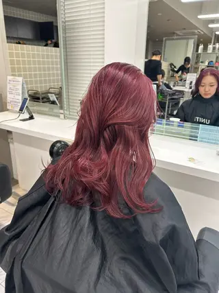 セミロング カラー パーマ ヘアアレンジ 💎韓国/ レイヤー カット/ 暖色🫧のヘアスタイル