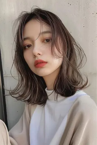 ミディアム カラー 圧倒的似合わせ ケアカラーYUTOのヘアスタイル