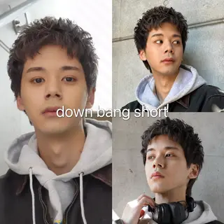 ショート パーマ メンズ 曲がる縮毛矯正 メンズ特化/鈴木美璃のヘアスタイル