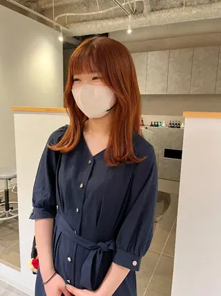 セミロング カラー ショート/パーマ/ カラー/FUKOのヘアスタイル