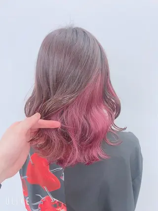 セミロング カラー ヘアアレンジ ブリーチなしの達人 🌈KAITOのヘアスタイル