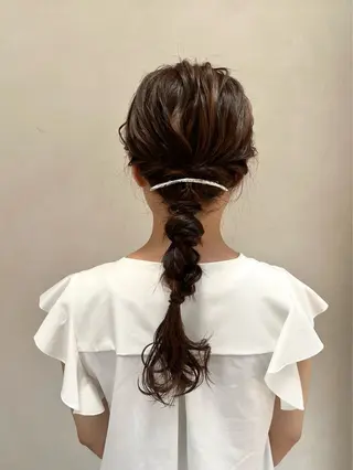 ミディアム ヘアアレンジ 暖色/ヘアアレンジ 🎀♡irohaのヘアスタイル