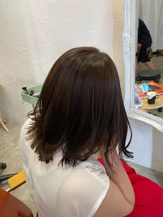 ミディアム 🍑もも 🍑のヘアスタイル