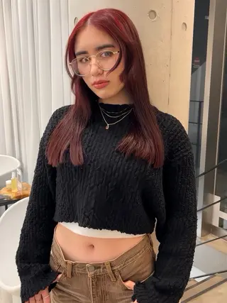 ミディアム カラー レイヤー/ 透明感SHIMAのヘアスタイル