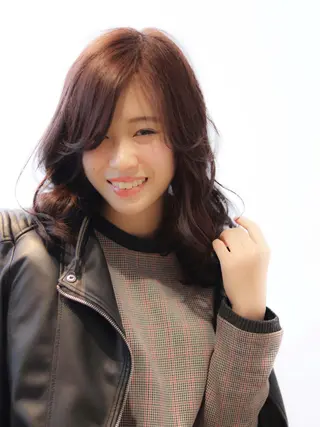 セミロング カラー パーマ 髪質改善🌈縮毛矯正 荻原 達矢のヘアスタイル