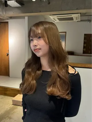 ロング 名駅/酸性ストレート /ワンカラー/アヤハのヘアスタイル