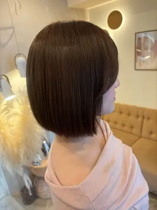 ミディアム カラー ミルクティ/ピンク/ レイヤー/yuriaのヘアスタイル