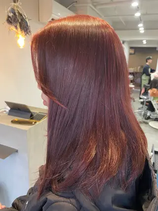 セミロング 【coco.】hair所属・カジカワサキ/髪質 改善/クロスパーマのヘアスタイル