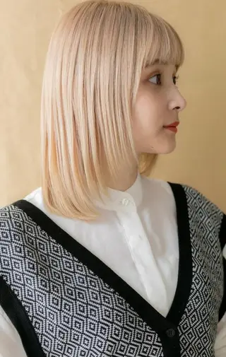 ミディアム カラー パーマ 似合わせ✨透明感🫧 佐藤優斗のヘアスタイル