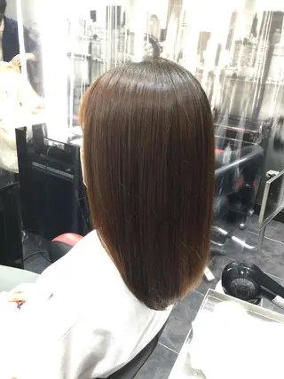 セミロング カラー パーマ Annon プライベートサロンのヘアスタイル