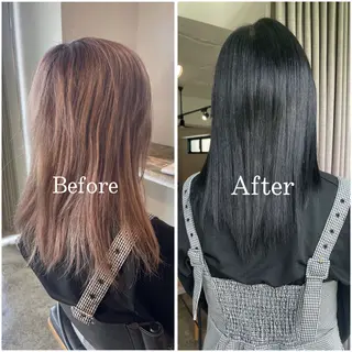 セミロング カラー ムラ修正/ ハイトーン💖Riaのヘアスタイル