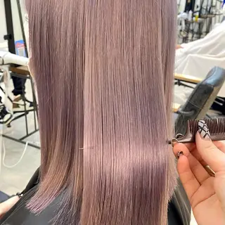 ロング カラー 酸性ストレート・ メンズ  三原 楊子のヘアスタイル