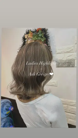 セミロング カラー 大人女性ぼかし メンズ強化🦙平作のヘアスタイル