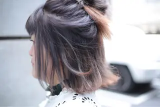 ミディアム カラー 【韓国レイヤー特化 ハッシュカット】のヘアスタイル