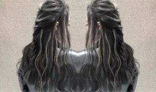 ロング カラー ヘアアレンジ アンドウ ユウ/ レイヤーカット/韓国のヘアスタイル