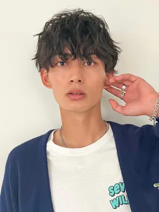 ショート パーマ 顔周りレイヤー🌈 透明感カラ⭐️RENのヘアスタイル