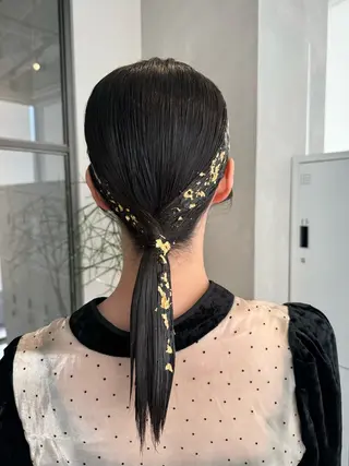 ロング ヘアアレンジ 透明感カラー✨艶髪 制作🌱山根あゆみのヘアスタイル