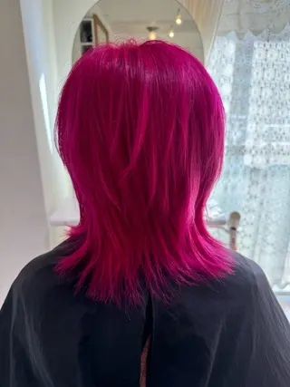 カラー ブリーチカラー🎀 韓国風/寺門美優のヘアスタイル