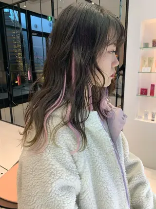 ロング ハッシュカット/ハイ トーン/MANAMIのヘアスタイル