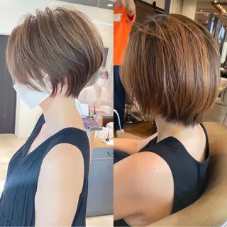 ショート カラー 🫧安野祥華 銀座大人ショート🫧のヘアスタイル