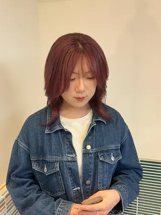 ミディアム ハイトーンカラー /梅田/みほのヘアスタイル