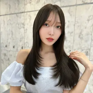 ロング カラー 髪質改善/韓国ヘア レイヤー/新宿/ロミのヘアスタイル