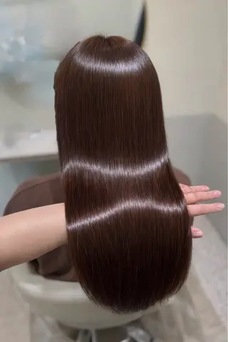 ロング カラー ichica🤍 暗艶カラー/縮毛矯正のヘアスタイル