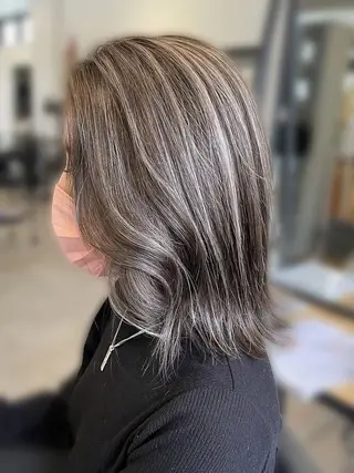 セミロング 有村 涼のヘアスタイル