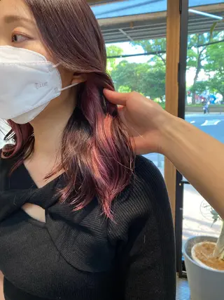 セミロング カラー ハイトーン/ボブ/ レイヤー💫カイセイのヘアスタイル