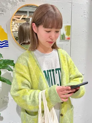 ミディアム 石井 菜々のヘアスタイル